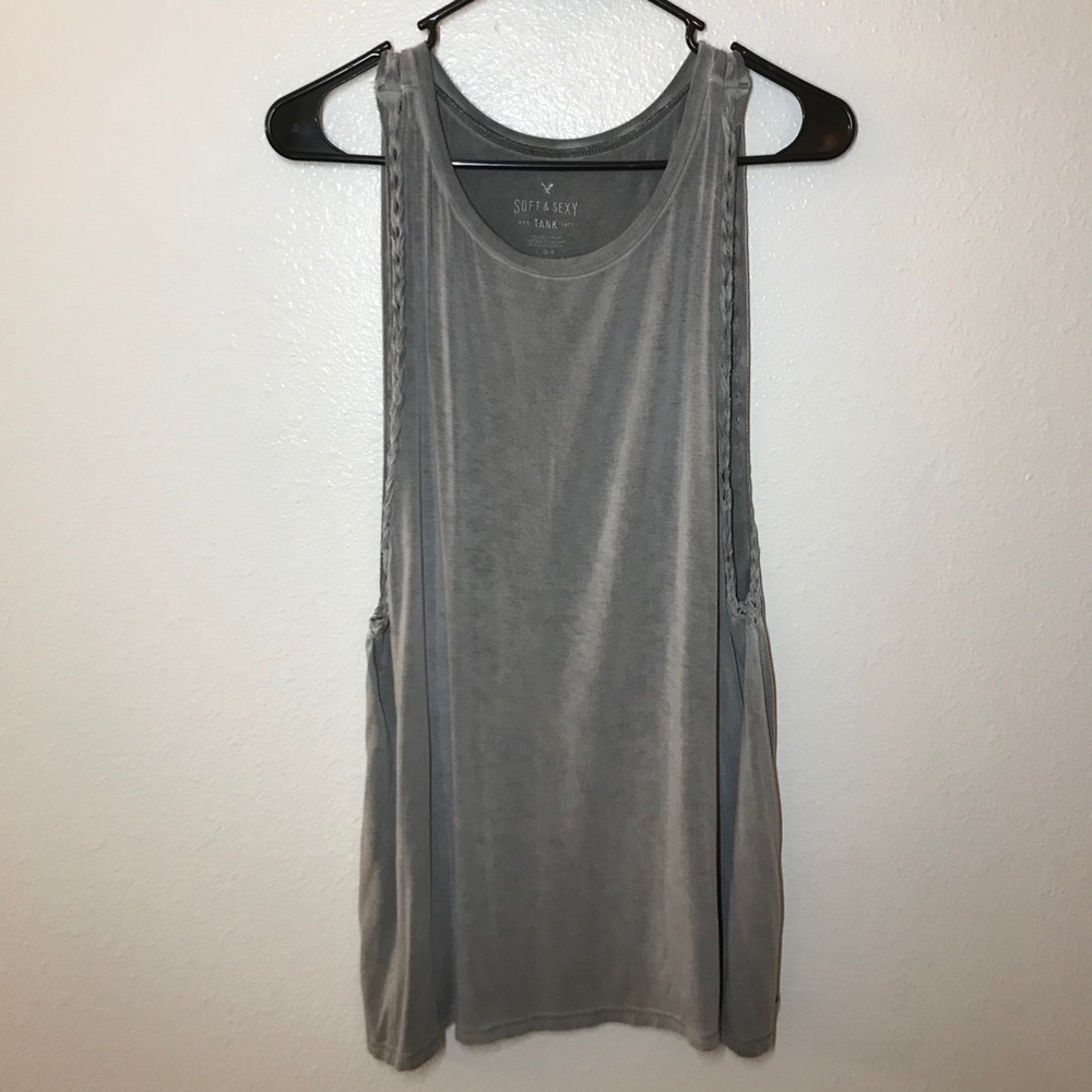 Grey American Eagle Tank Top